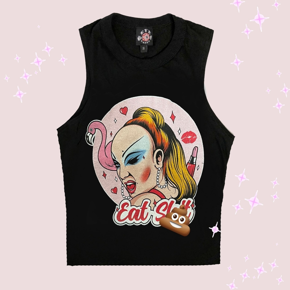 Divine Pink Flamingos womens tank by Vera's Eye Candy medium John Waters Punk